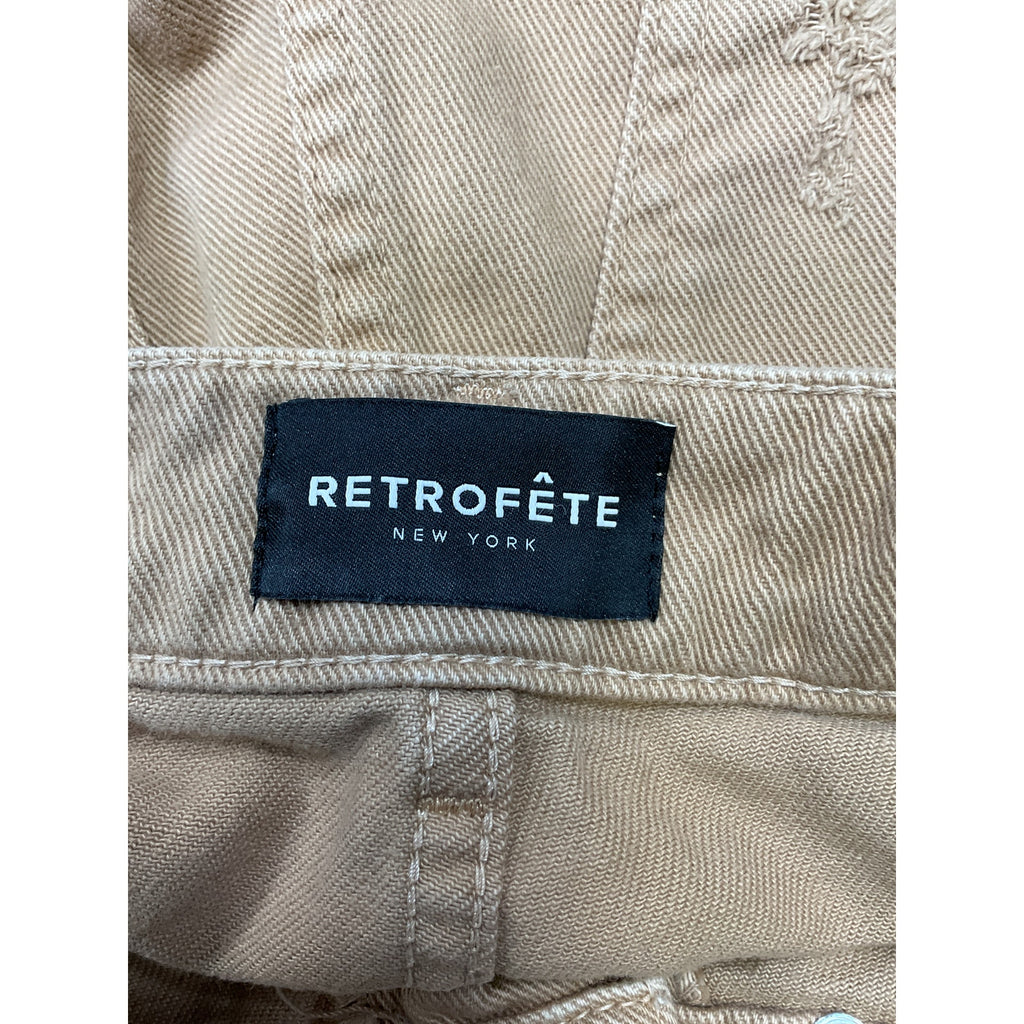 Retrofete X Revolve 'Tessa' Tan Cotton Shorts Size 23