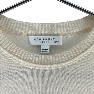 Equipment Classic Cream Sanni Crewneck Sweater Size XS