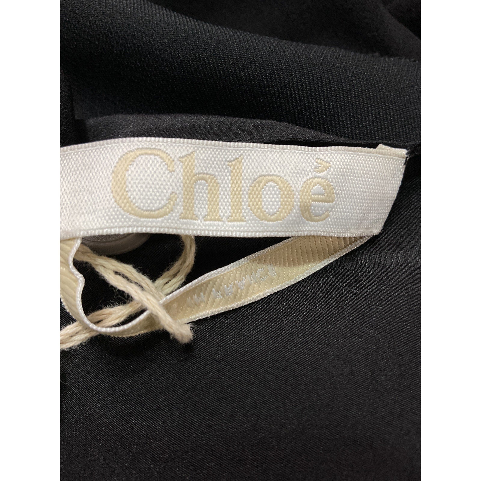 Chlo� V-Neck Black V Neck Midi Dress Size 36 - NWT
