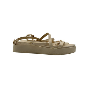 Ancient Greek Sandals Strappy Beige Silia Sandals Size 37 EU / US 7