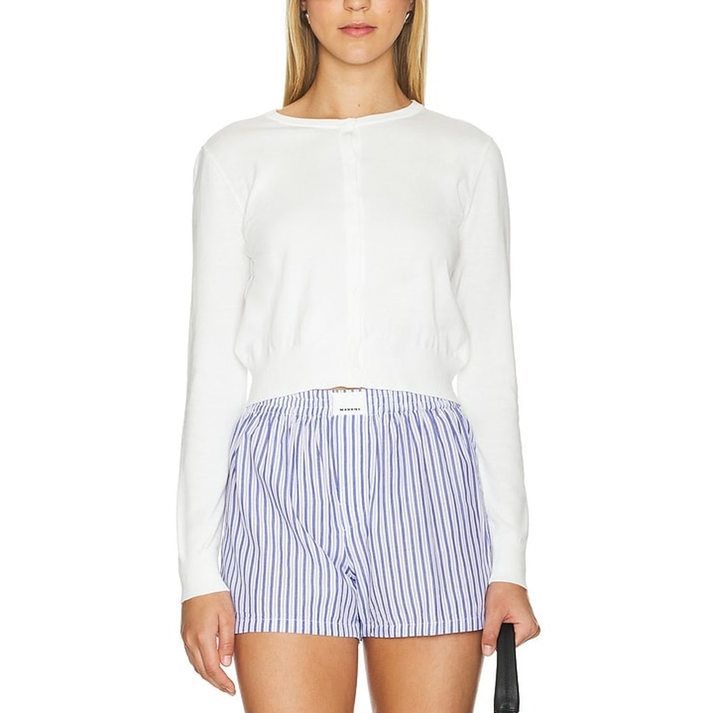 White + Warren White Crewneck Button Cardigan Size XS - NWT