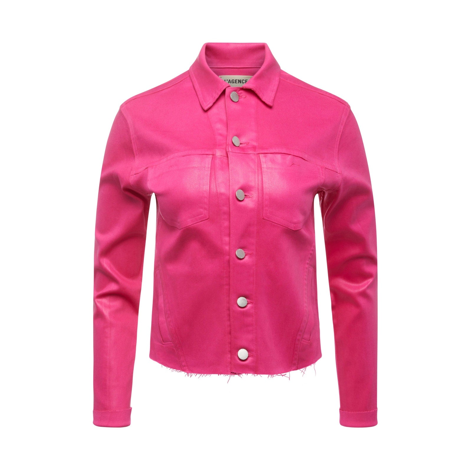 L'Agence 'Janelle' Pink Cotton Coated Jacket Size XS