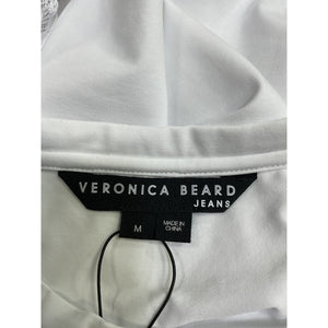 Veronica Beard 'Carnaby' White Cotton Lace Inset Tee Size M