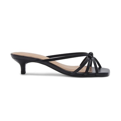 Flattered Strappy Black Eunisa Heeled Sandal Size 38 EU / US 8