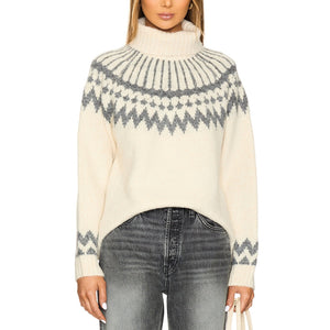 Astr The Label 'Leka' White Acrylic Sweater Size M