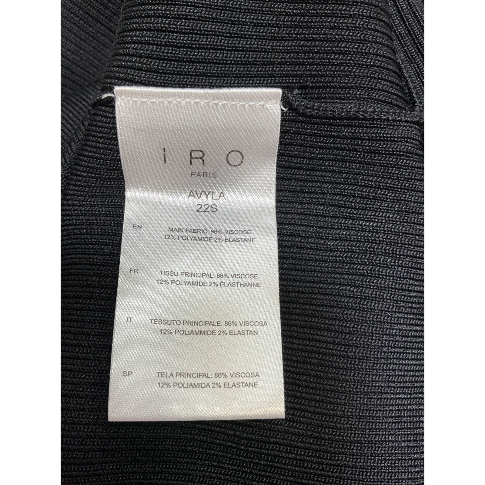 Iro 'Avyla' Black Viscose Skirt Size S