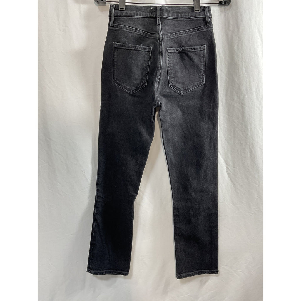 Agolde 'Riley' Black Cotton Denim Jeans Size 24 - NWT