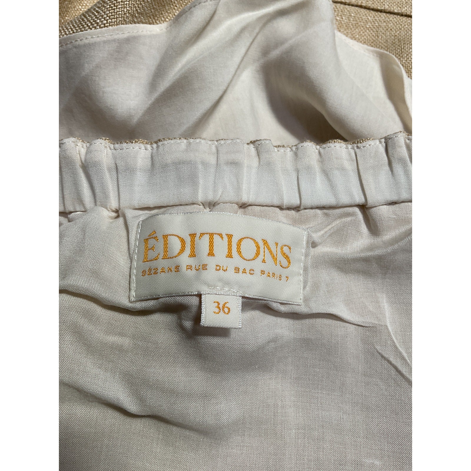 S�zane 'Lelio' Beige Viscose Top Size 6