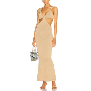 Cult Gaia 'Serita' Beige Cotton Knit Dress Size S