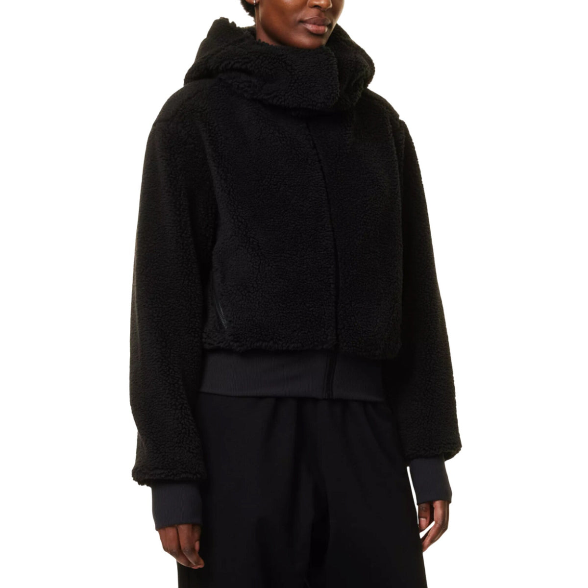 Alo Yoga Cozy Black Foxy Sherpa Jacket Size S