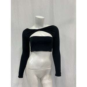 Ser.O.Ya 'Ellis' Black Spandex Top Size M