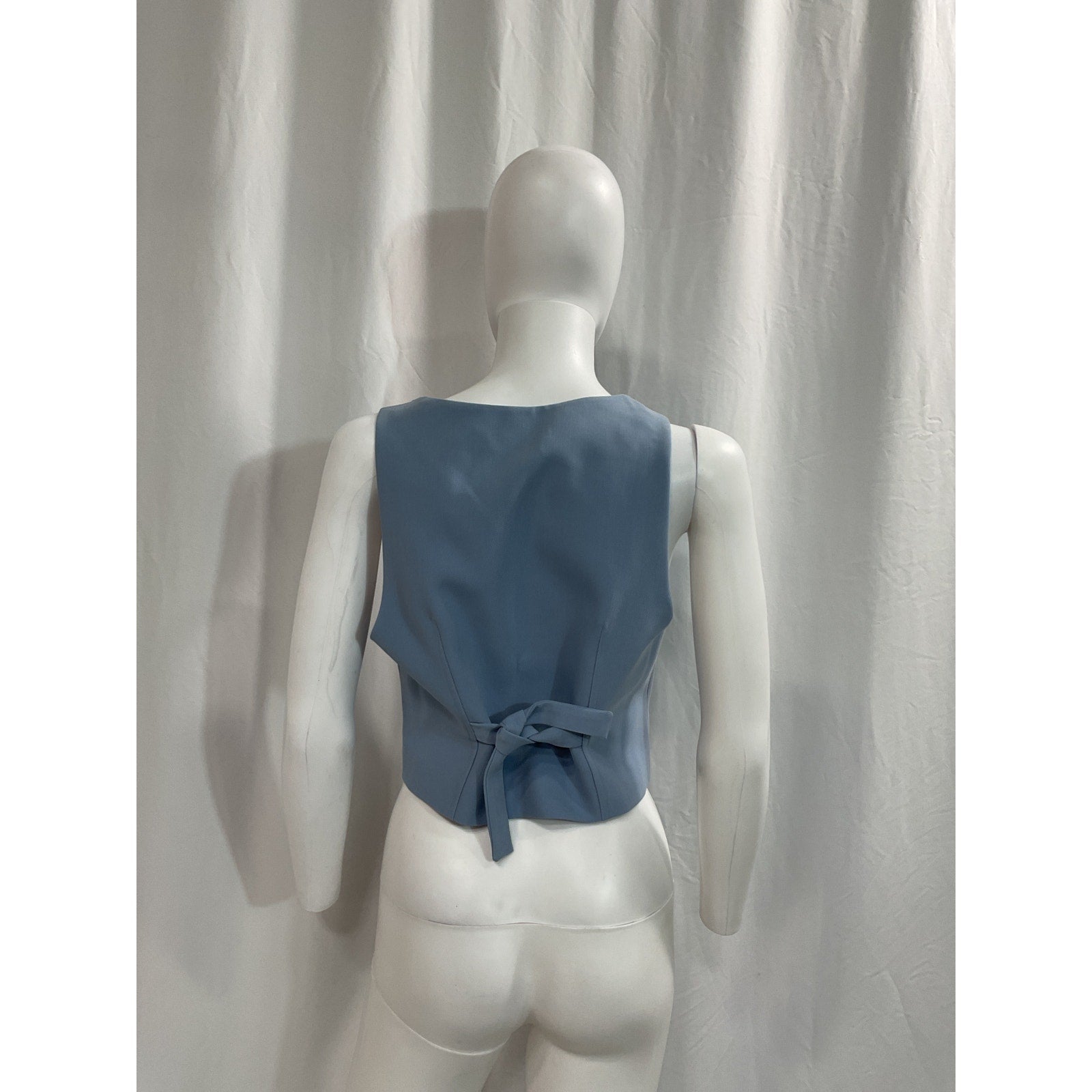 Shona Joy 'Irena' Blue Tailored Fitted Twill Vest Size 6