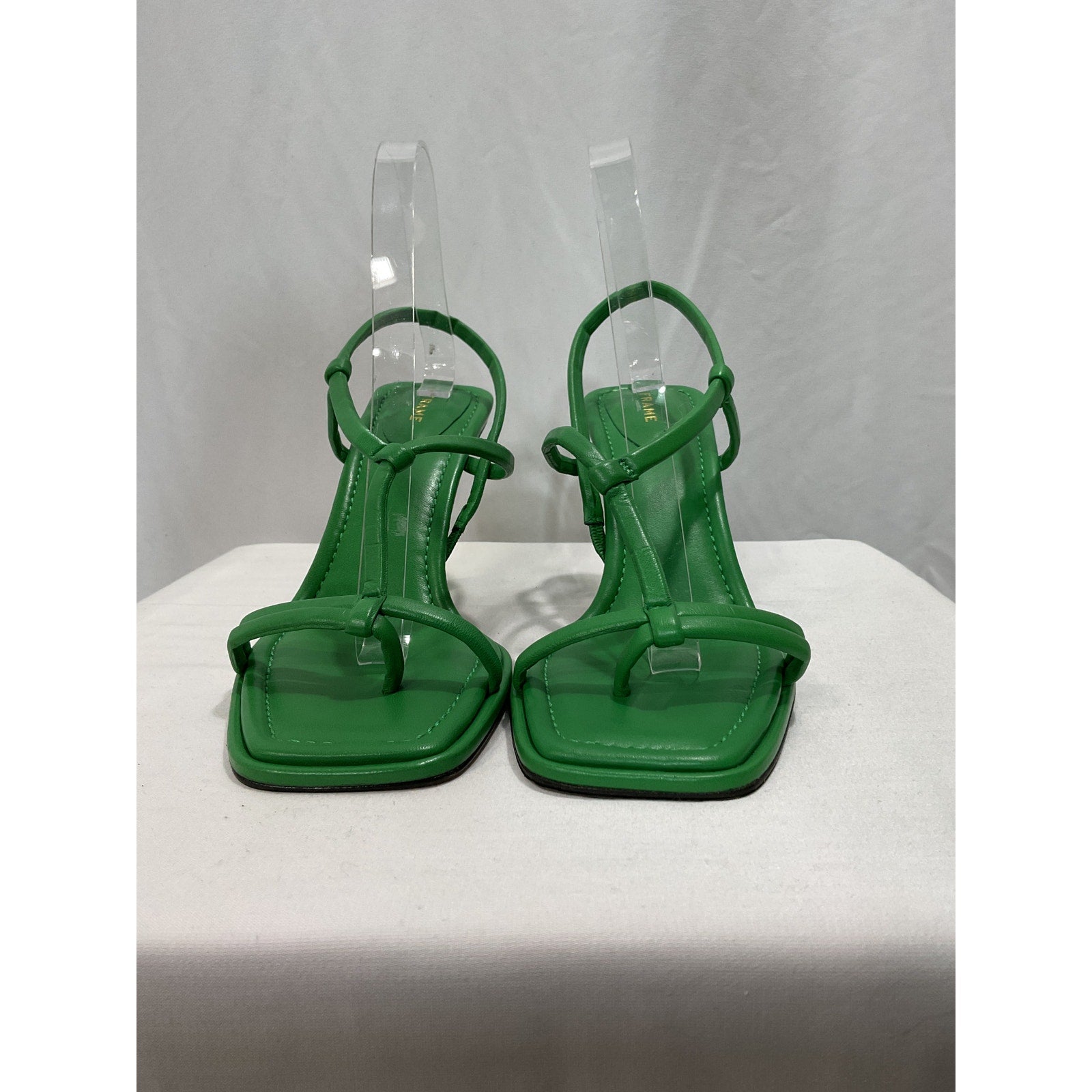 Frame 'Le' Green Leather Addison Sandal Size 10