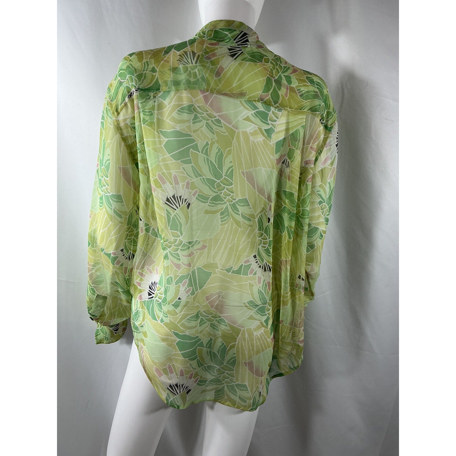 Equipment 'Melanni' Green Silk Blouse Size M