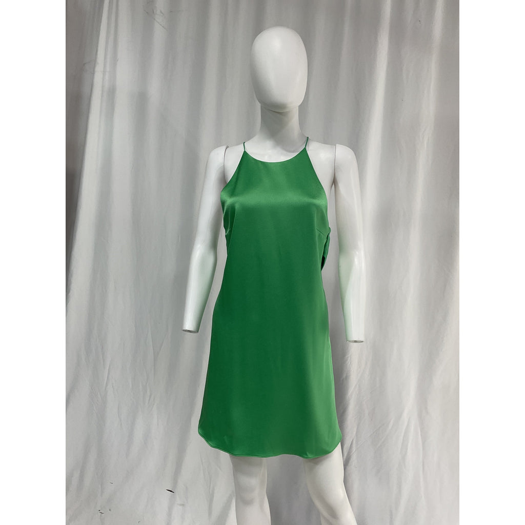 Alice + Olivia 'Scoop' Green Halterneck Mini Dress Size 4