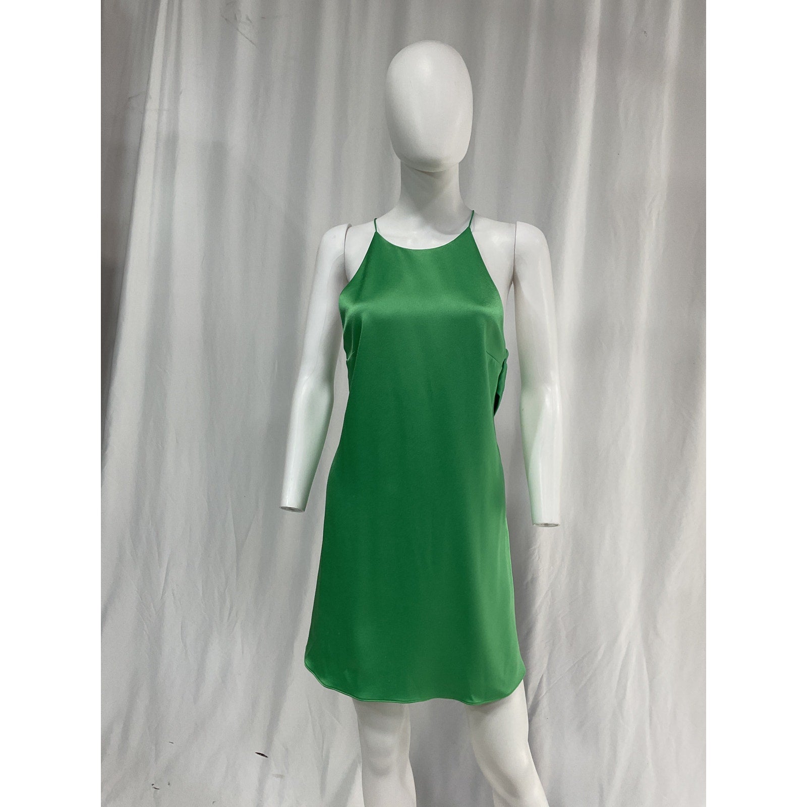 Alice + Olivia 'Scoop' Green Halterneck Mini Dress Size 4