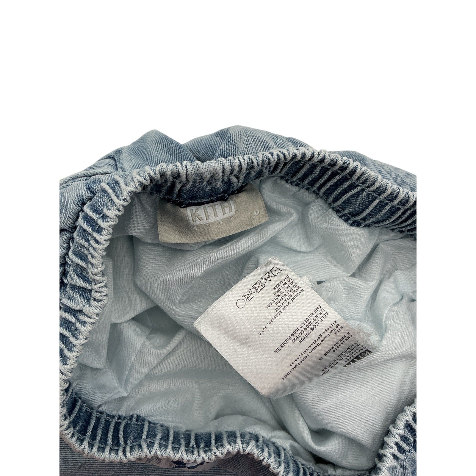 Kith Floral Paisley Chambray Blue Apollo Short - Kent Light Wash Size 3T