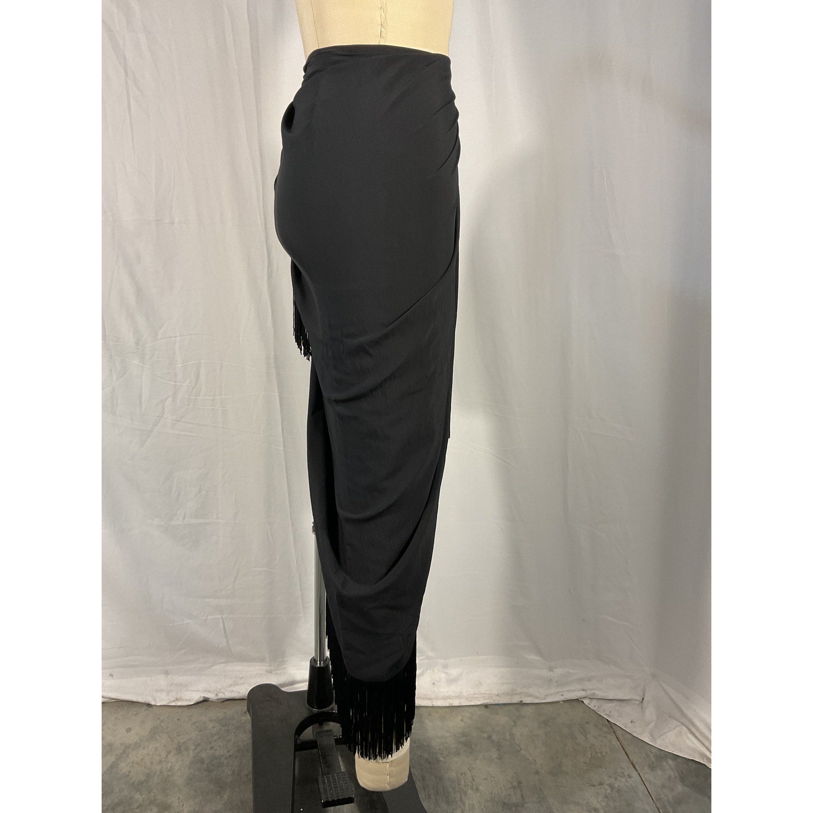 Simkhai 'Clemmy' Black Linen Solid Cover Ups Sarong Skirt Size XS