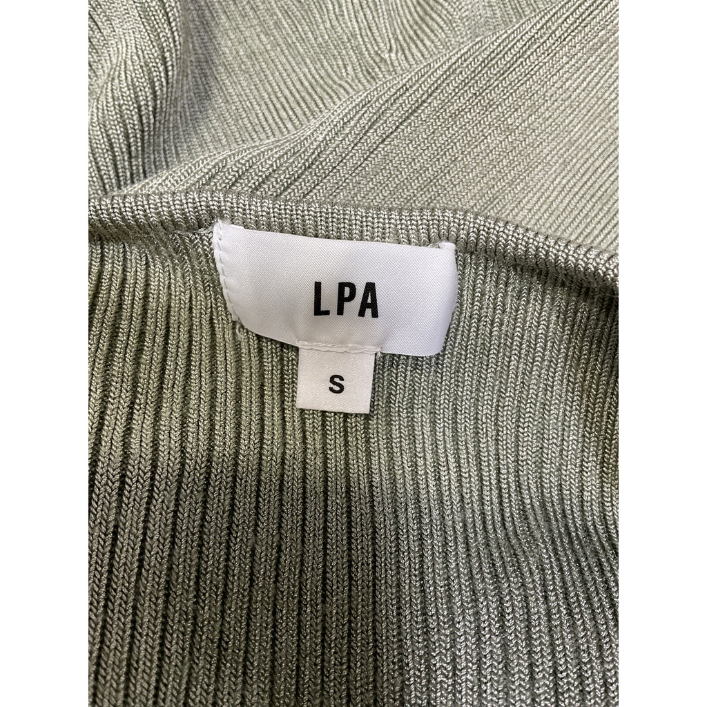 LPA 'Karter' Grey Knit Back Cut Out Midi Dress Size S