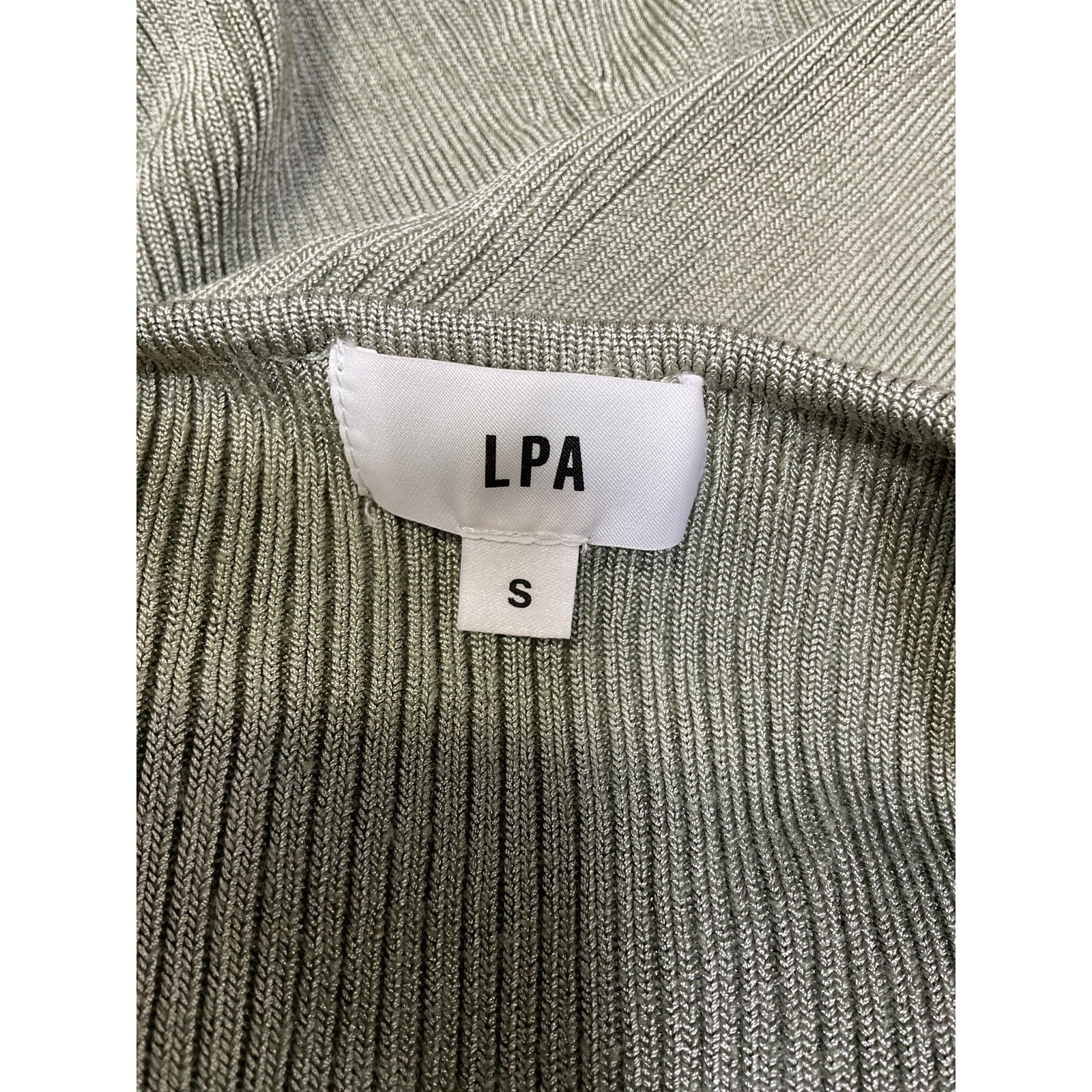 LPA 'Karter' Grey Knit Back Cut Out Midi Dress Size S