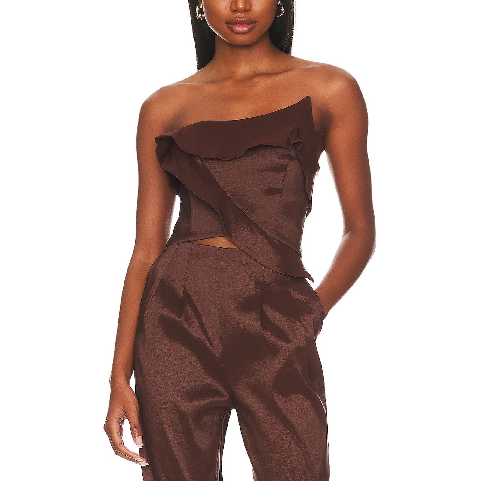 Lpa 'Penelopa' Brown Corset Top Size XS