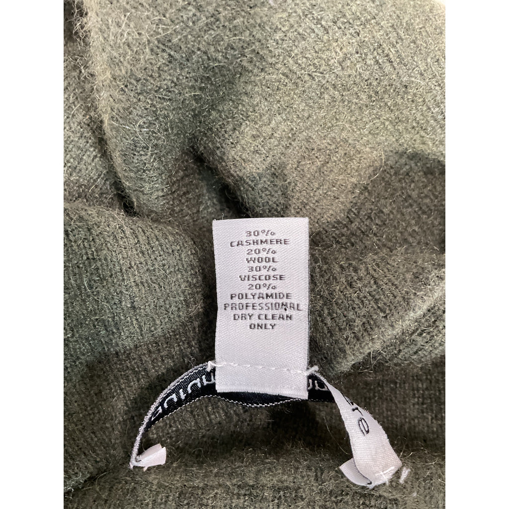Autumn Cashmere Green Long Sleve Cashmere Blend Knitted Shirt Size S