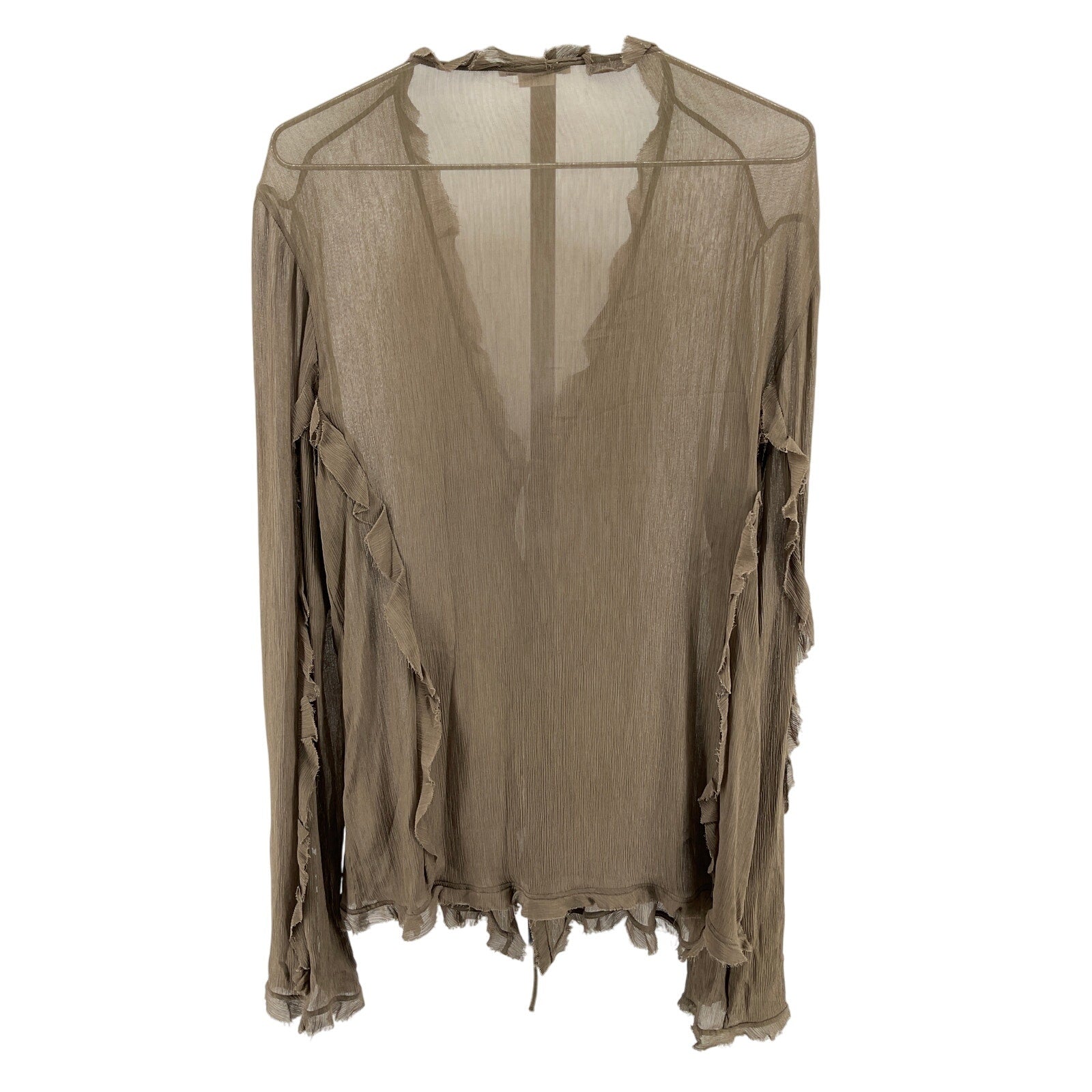Acne Studios Long Sleeve Tan Viscose Blouse Size 42
