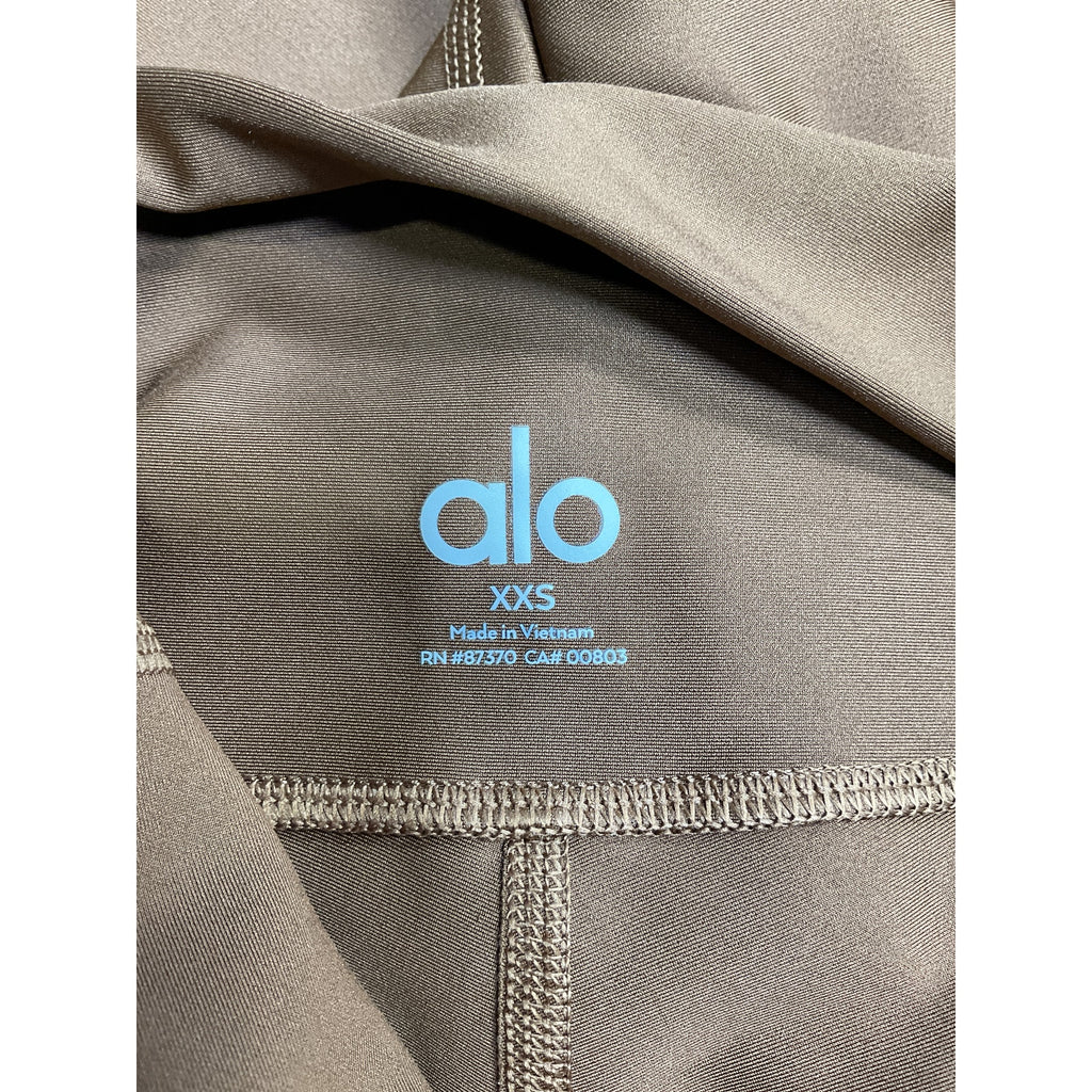 Alo Yoga 7/8 High-Waist Airlift Brown Polyester Legging Size XXS