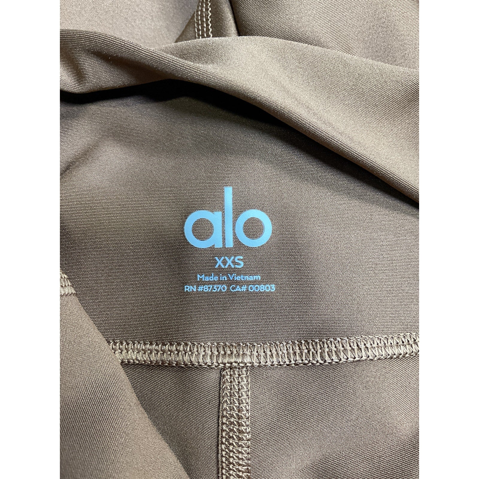 Alo Yoga 7/8 High-Waist Airlift Brown Polyester Legging Size XXS