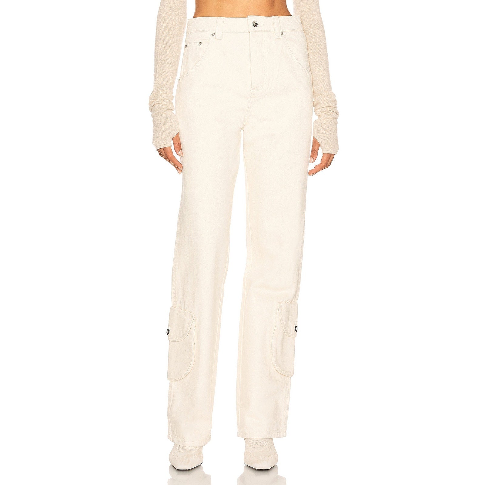 Helsa Straight Leg White Workwear Pants Size XS