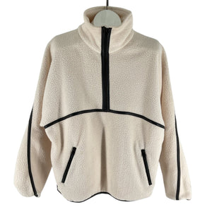 Lamarque Cozy Ivory Helsa Fleece Pullover Size S