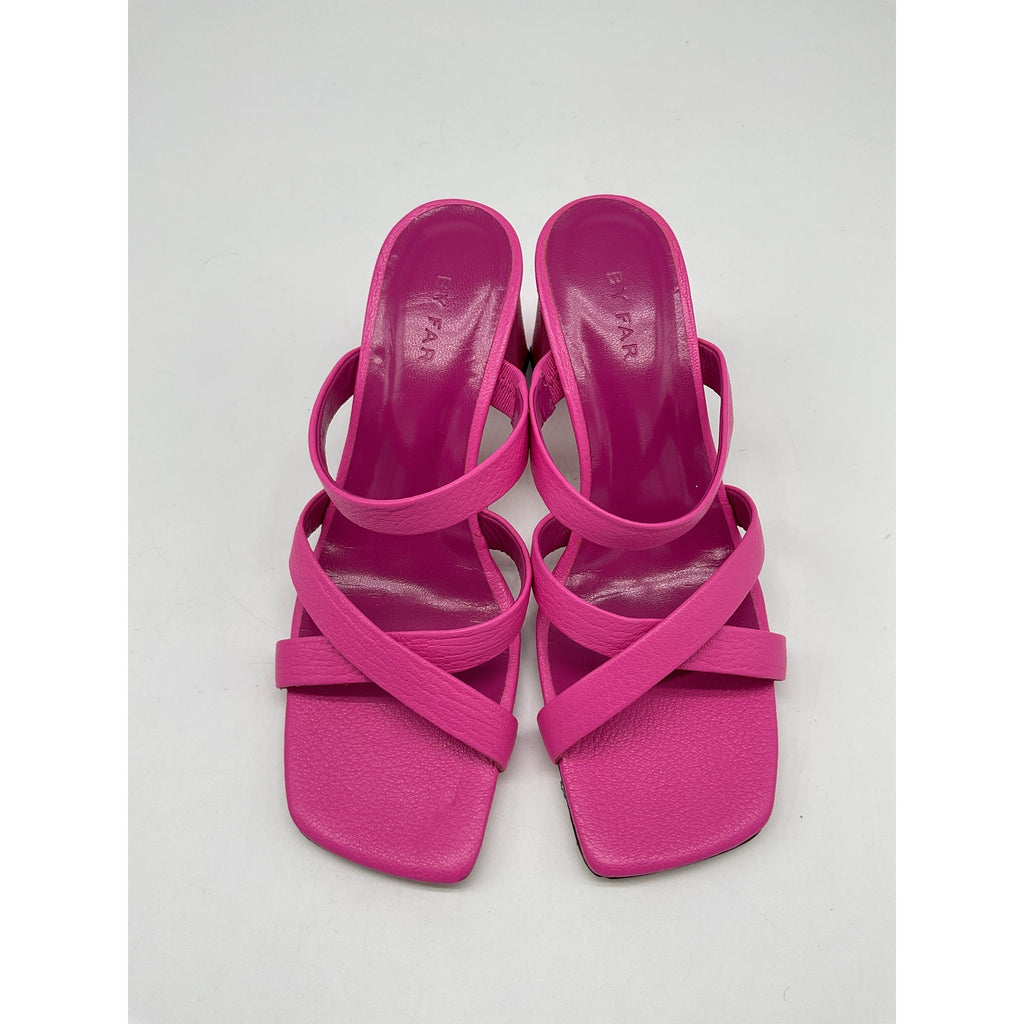 By Far 'Lenny' Pink Leather Sandals Size 36