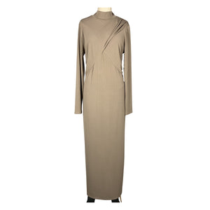 Reformation Ribbed Taupe Mallorie Dress Size XL NWT