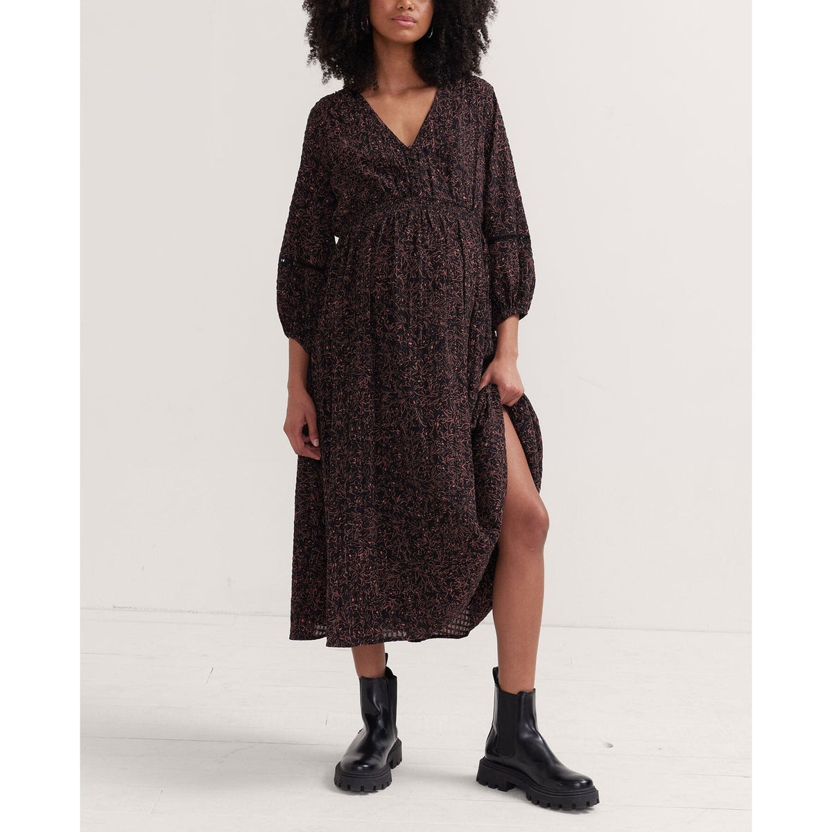 Hatch 'The Victoria' Black Maternity Dress Size 0 - NWT
