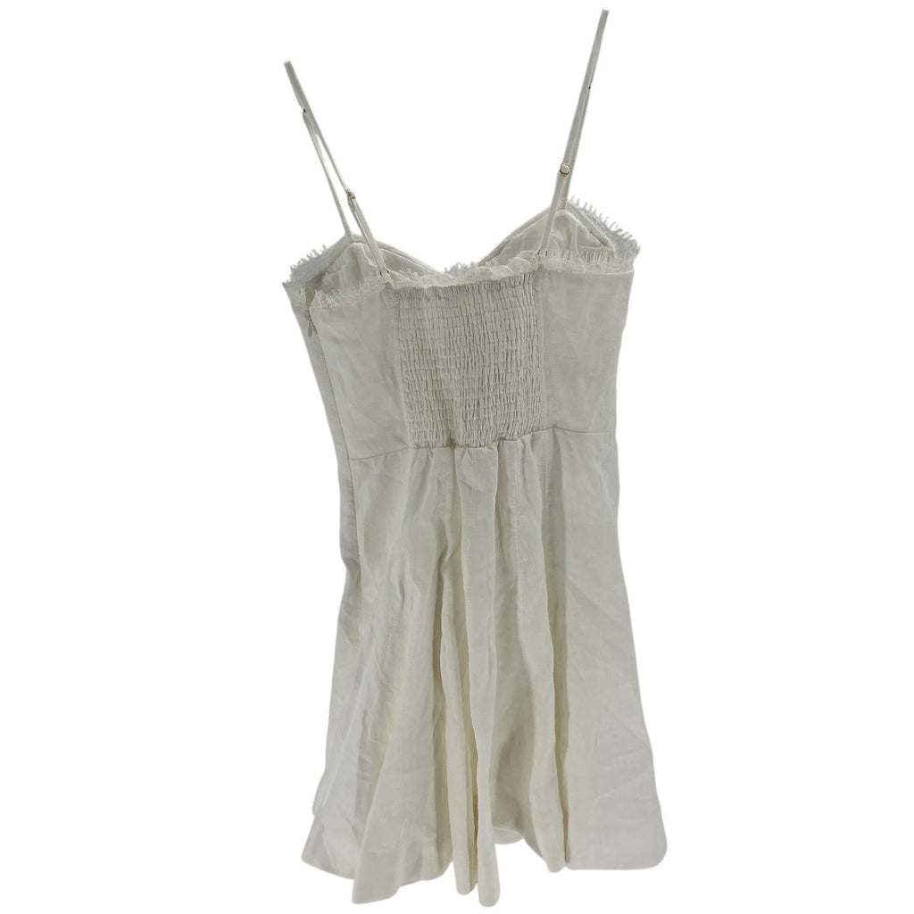 Loveshackfancy 'Shai' Cream Linen A-Line Mini Dress Size 00 - NWT