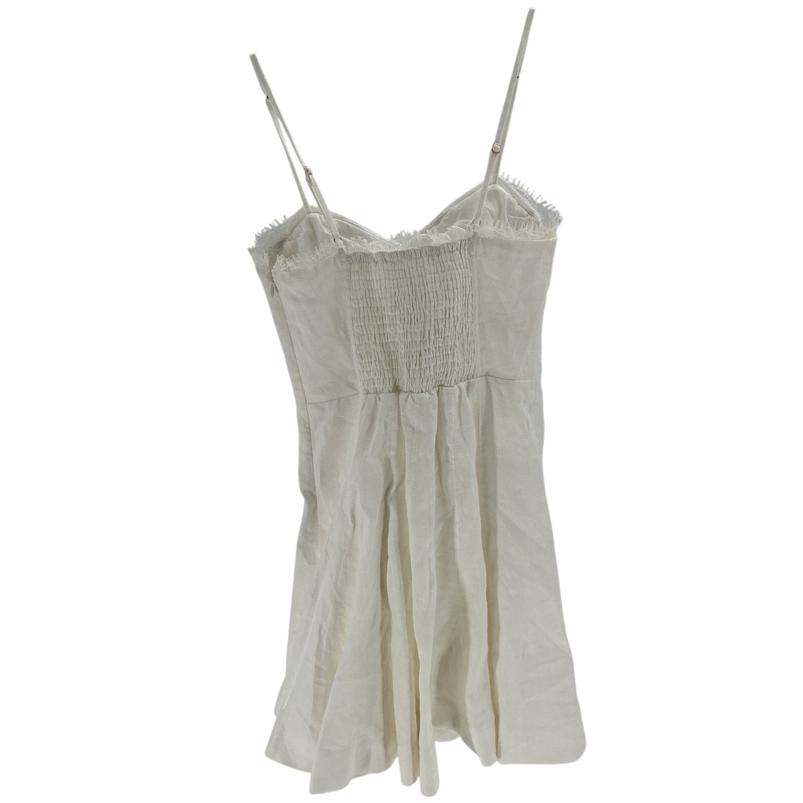 Loveshackfancy 'Shai' Cream Linen A-Line Mini Dress Size 00 - NWT