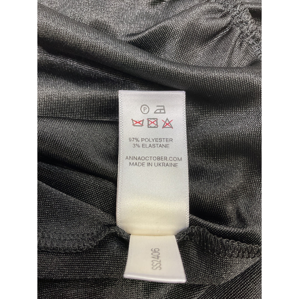 Anna October 'Willow' Black Polyester Maxi Dress Size M