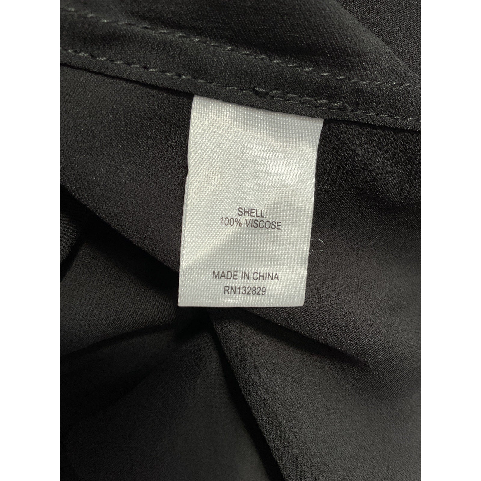 L'Academie 'Lenae' Black Crepe Shirt Size XS