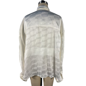 Balenciaga Jacquard Off White Bb Licensing Shirt Size 1