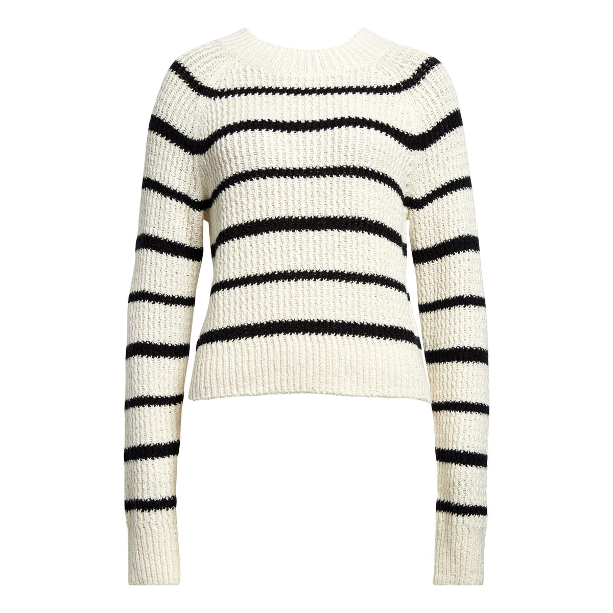 Vince Ribbed White Crewneck Sweater Size Large