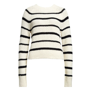 Vince Ribbed White Crewneck Sweater Size Large