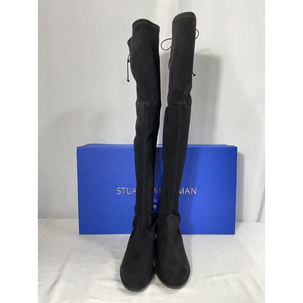 Stuart Weitzman 'Lowland' Black Suede Boot Size 10 - NWT