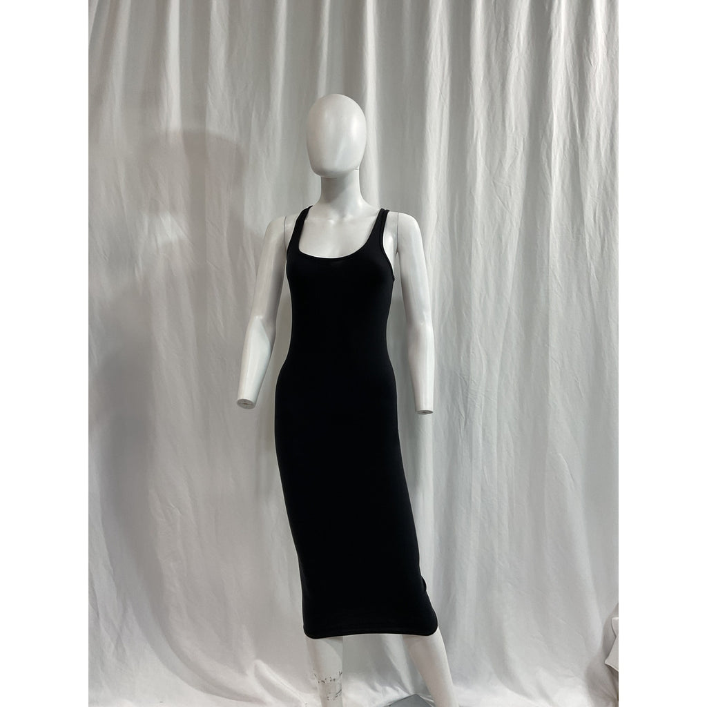 Kith 'Anthea' Black Midi Ribbed Dress Size XS