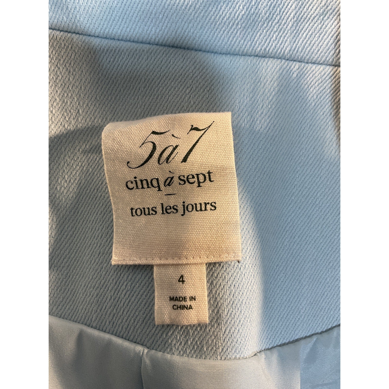 Cinq A Sept 'Louisa' Blue Jacket Size 4