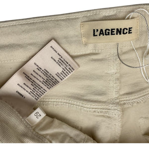 L'Agence Cropped Beige Kendra Denim Jeans Size 29