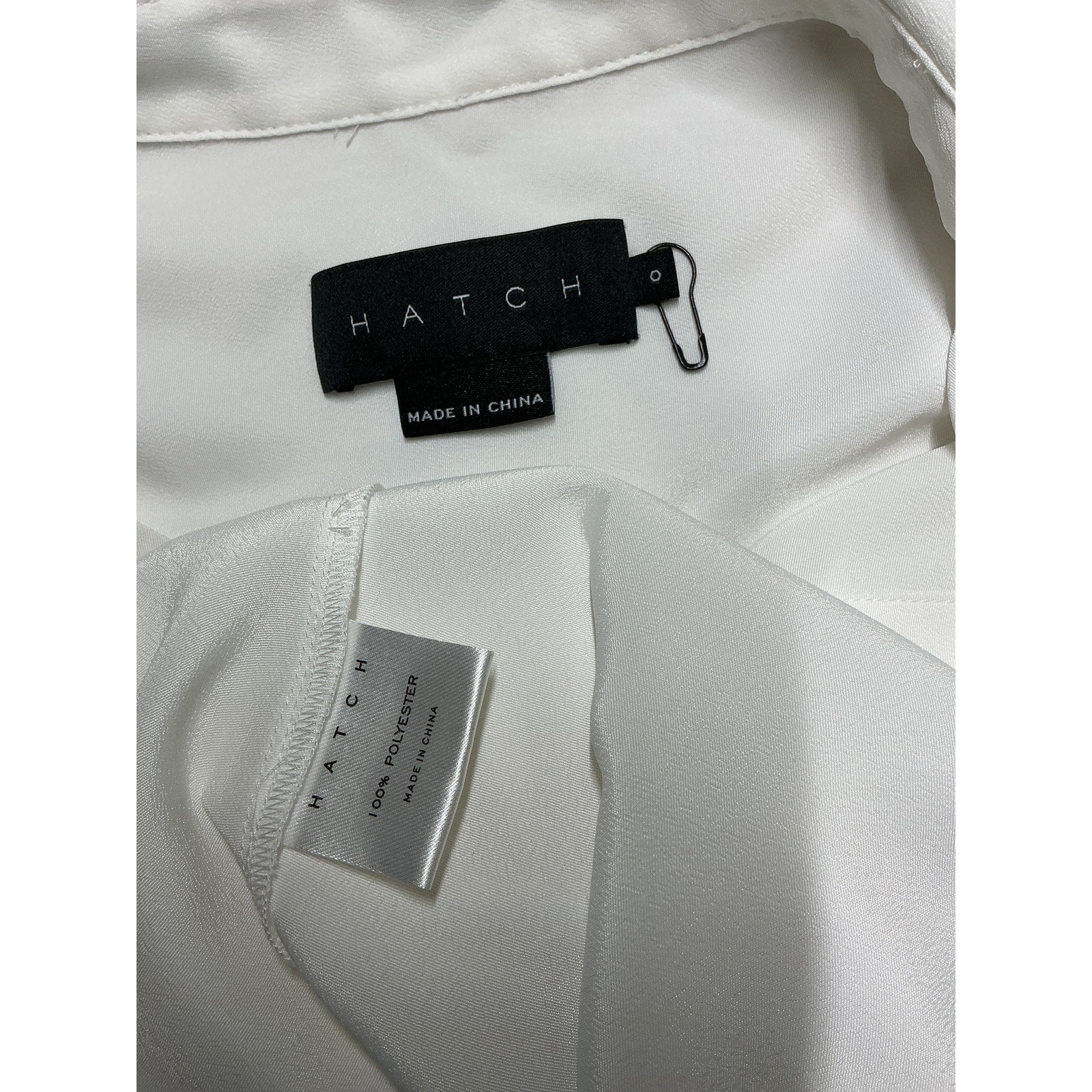 Hatch 'The Savannah' White Polyester Top Size 0