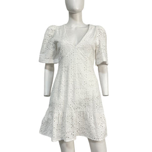Rhode Eyelet White Mariana Mini Dress Size 0