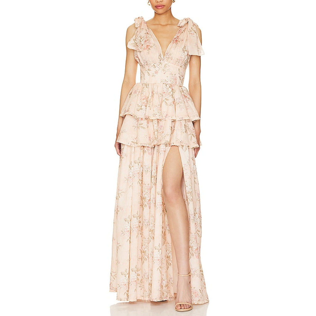 V. Chapman 'Maile' Tan Cotton Gown Size 2 - NWT