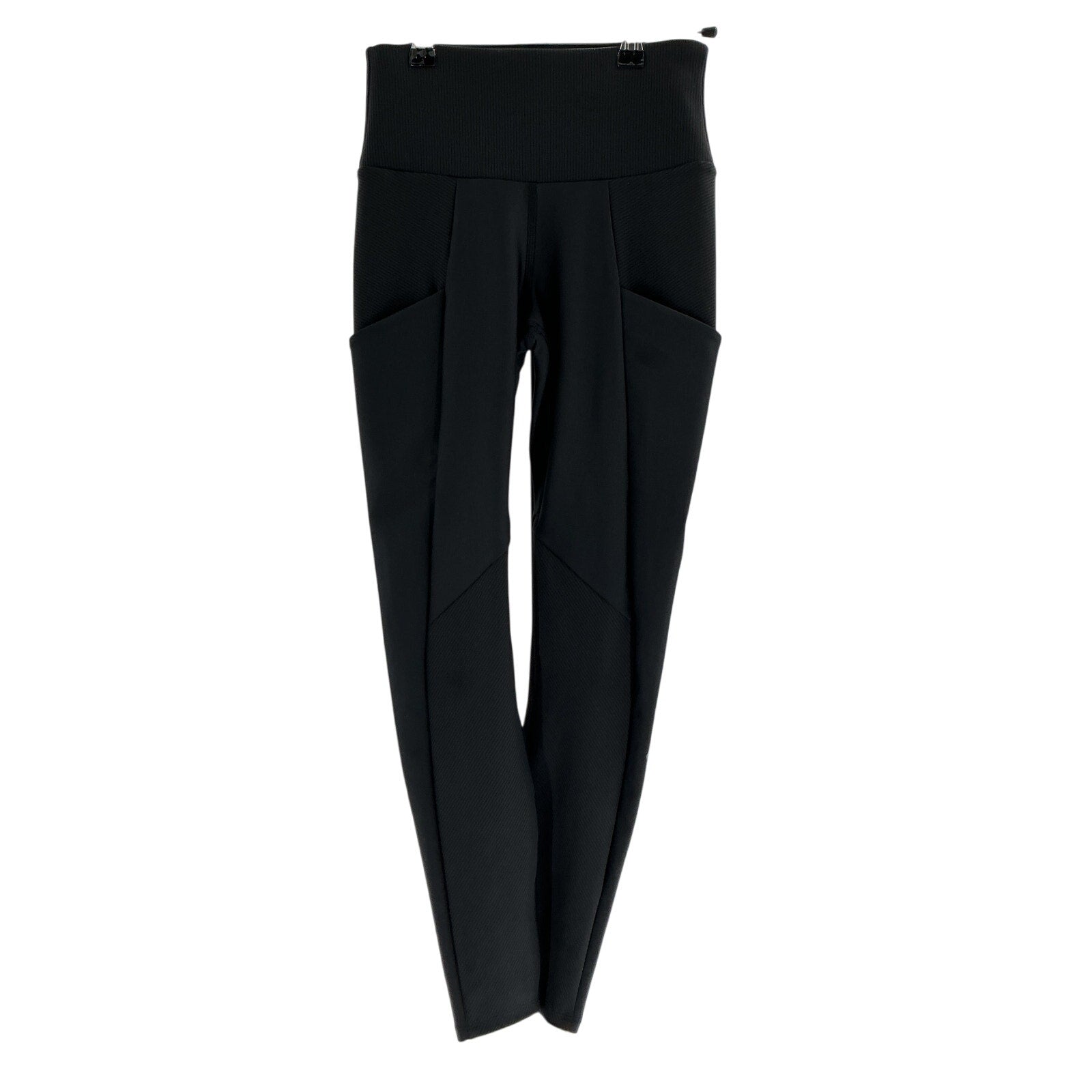 Alo Yoga Ribbed 'Airlift' Black High-Waist 7/8 Enchanted Legging Size XS
