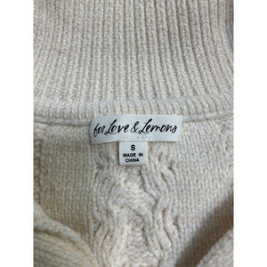 For Love & Lemons 'Mel' White Polyester Cardigan Size S